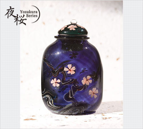 ガラスアート夜桜