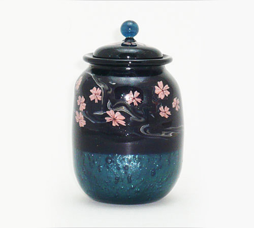 ガラスアート夜桜