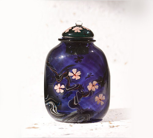 ガラスアート夜桜