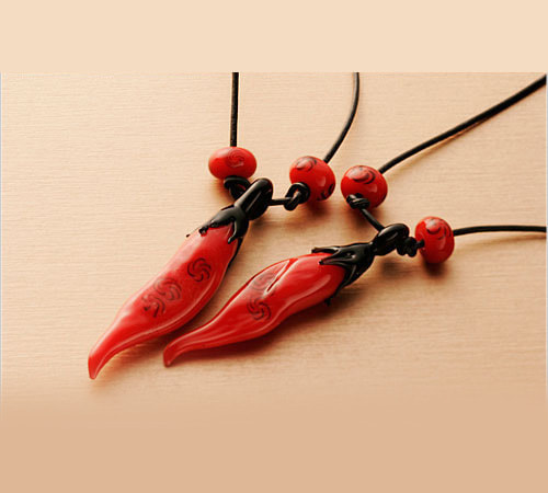 ガラスアートレッドホットチリ